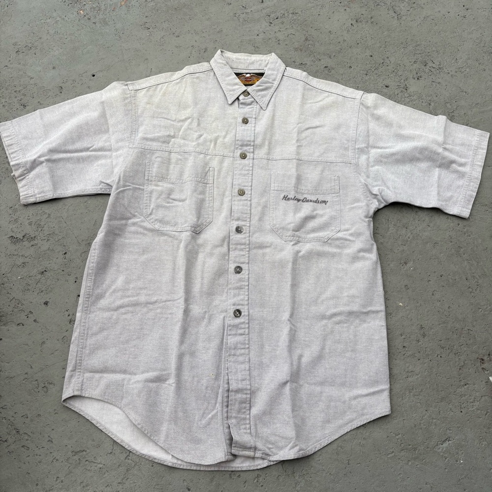 Vintage 90s Harley Davidson Men’s Button Up Pocket Shirt